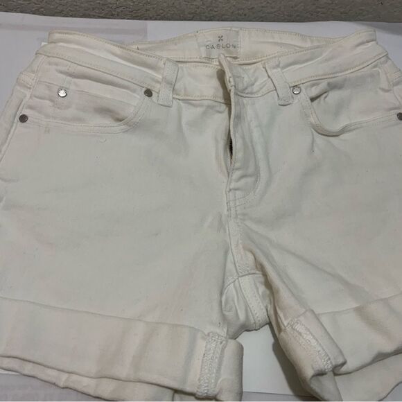Calson Denim Boyfriend Cuff Shorts  stretch Size 30 - Picture 3 of 9
